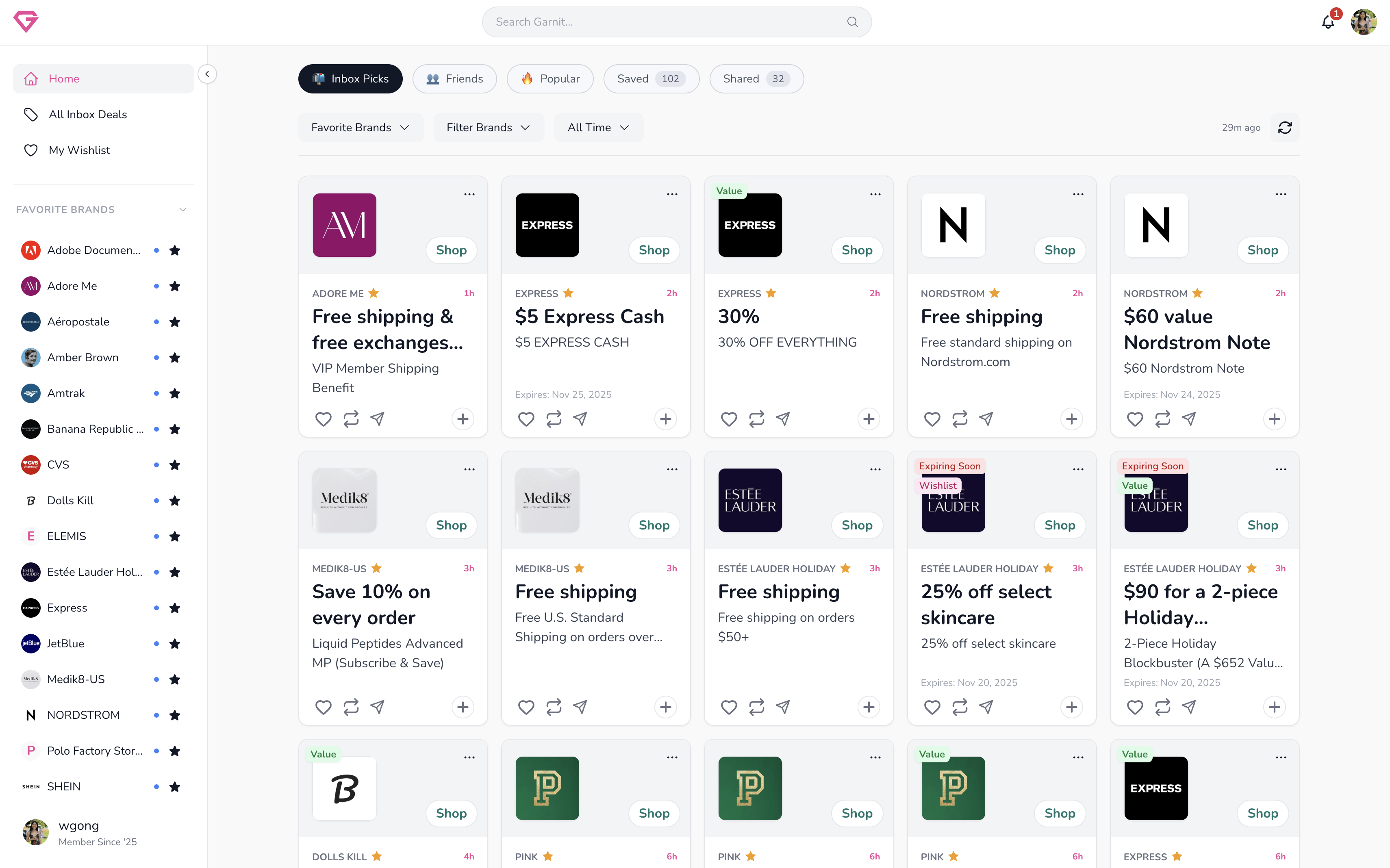 Garnit Dashboard Preview